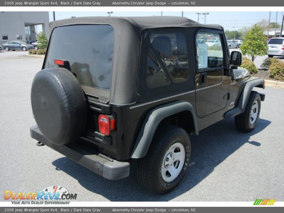2006 Jeep Wrangler Sport 4x4 Black / Dark Slate Gray Photo #5