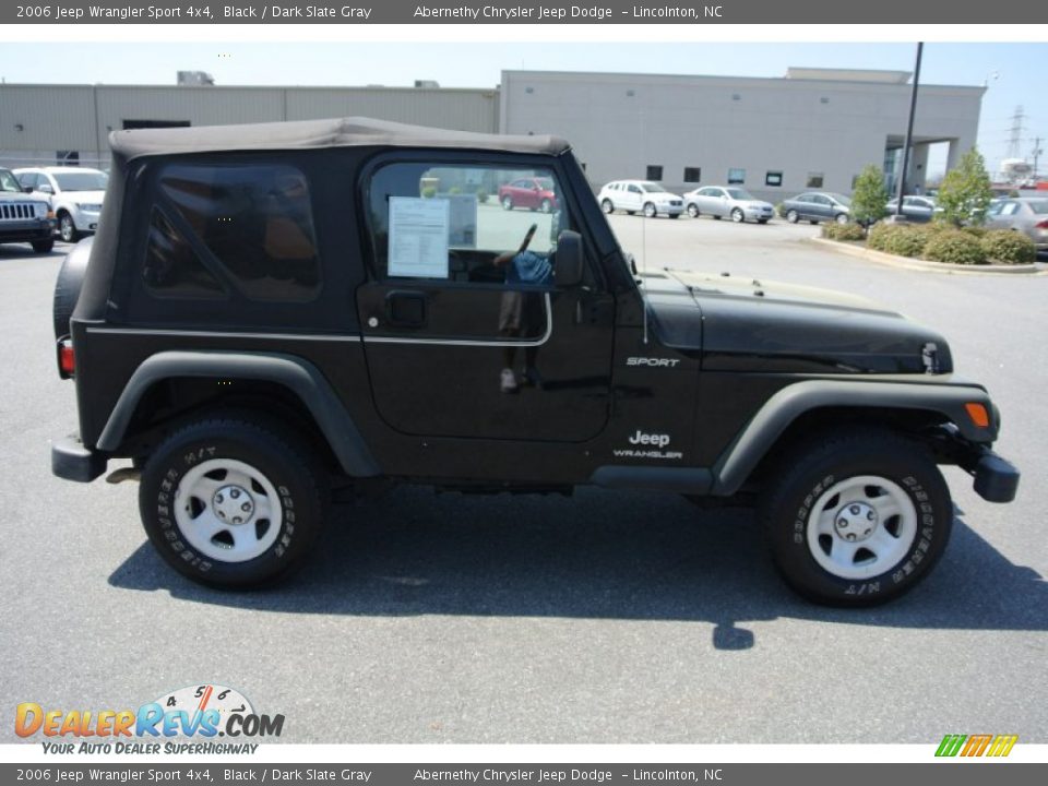 2006 Jeep Wrangler Sport 4x4 Black / Dark Slate Gray Photo #6