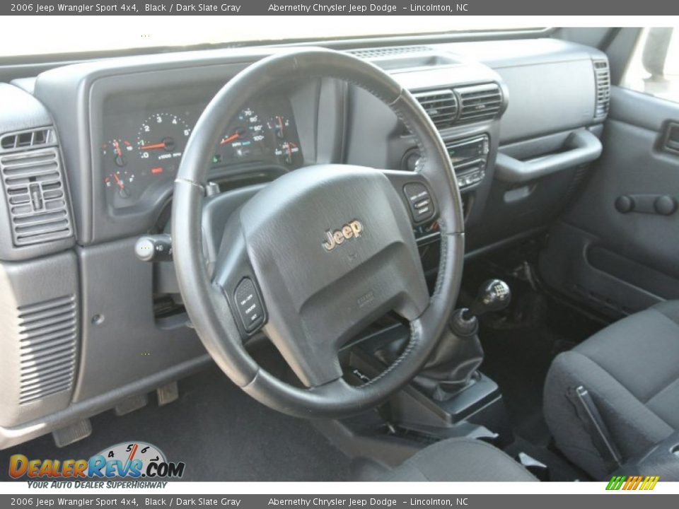 2006 Jeep Wrangler Sport 4x4 Black / Dark Slate Gray Photo #22