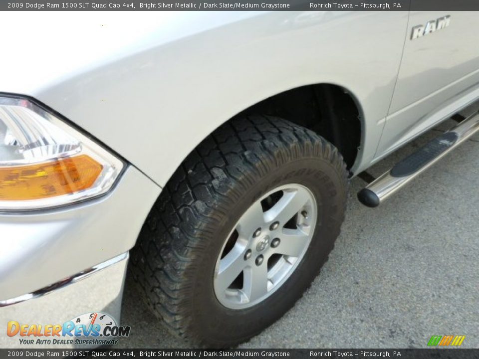 2009 Dodge Ram 1500 SLT Quad Cab 4x4 Bright Silver Metallic / Dark Slate/Medium Graystone Photo #8
