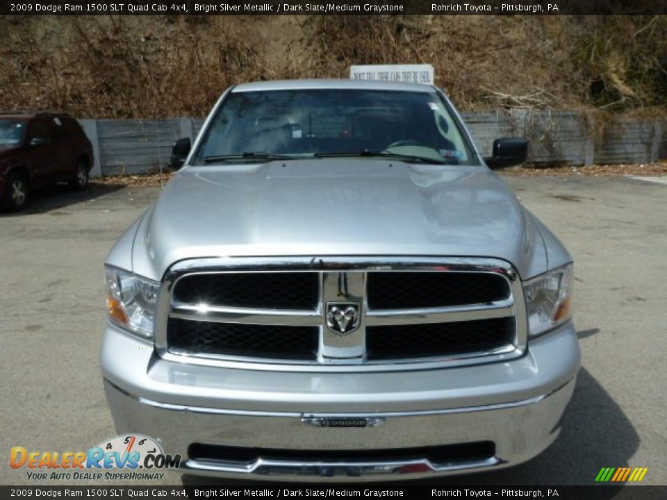 2009 Dodge Ram 1500 SLT Quad Cab 4x4 Bright Silver Metallic / Dark Slate/Medium Graystone Photo #14
