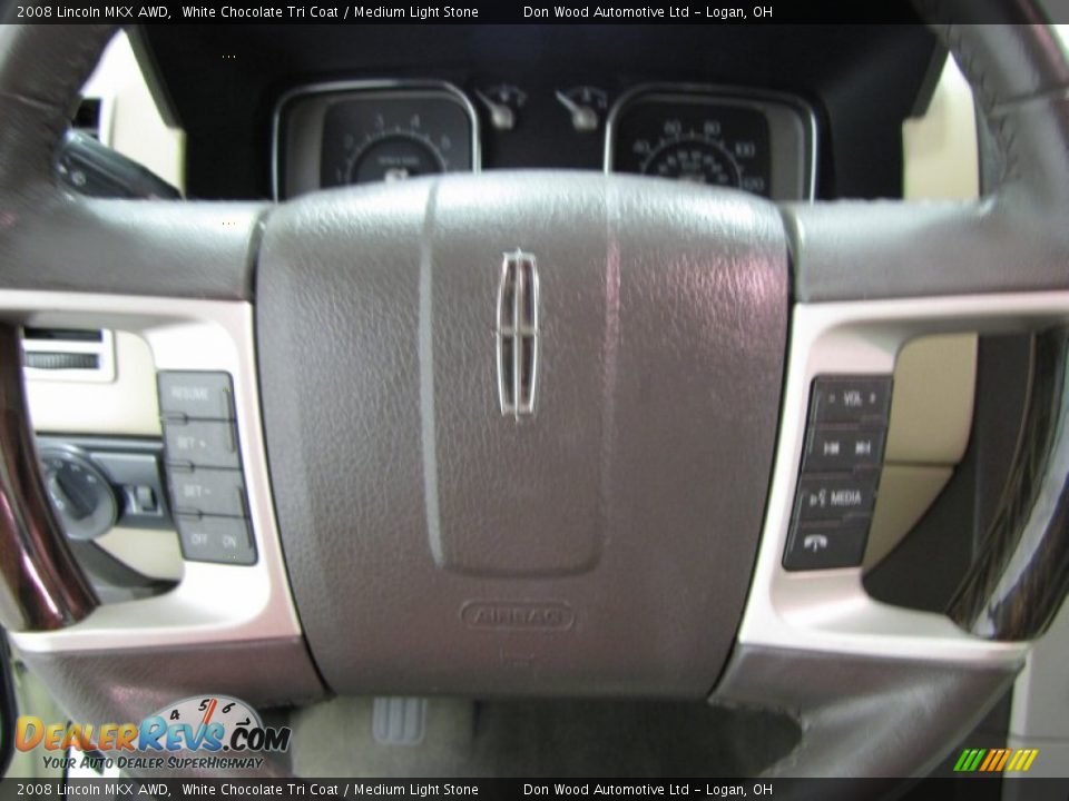 2008 Lincoln MKX AWD White Chocolate Tri Coat / Medium Light Stone Photo #14