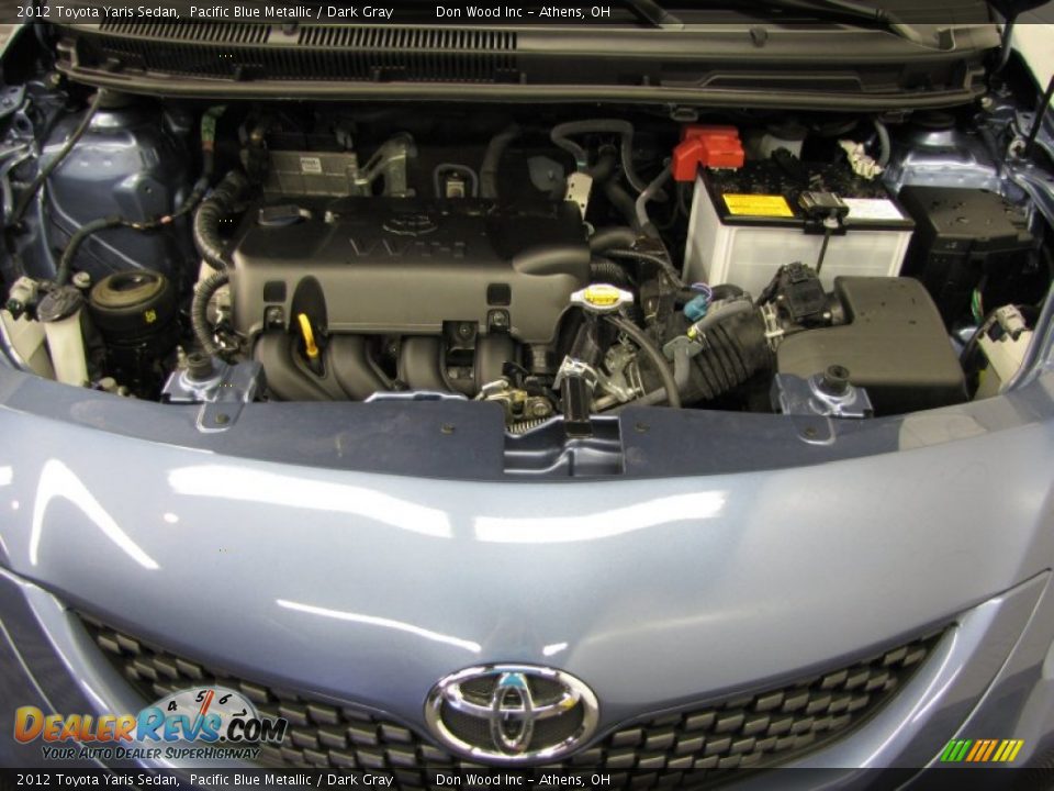 2012 Toyota Yaris Sedan Pacific Blue Metallic / Dark Gray Photo #5