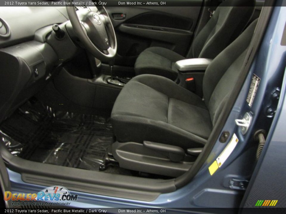 2012 Toyota Yaris Sedan Pacific Blue Metallic / Dark Gray Photo #6