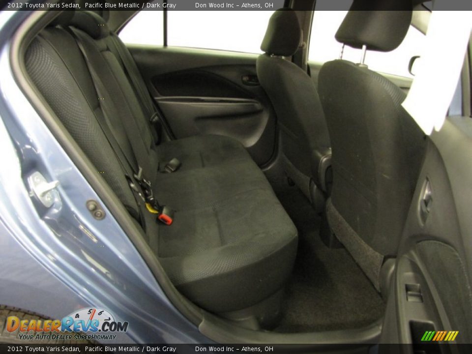 2012 Toyota Yaris Sedan Pacific Blue Metallic / Dark Gray Photo #8
