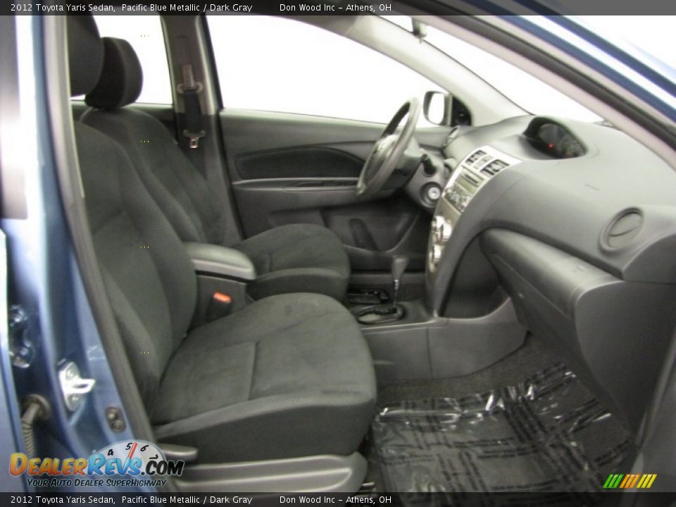 2012 Toyota Yaris Sedan Pacific Blue Metallic / Dark Gray Photo #9
