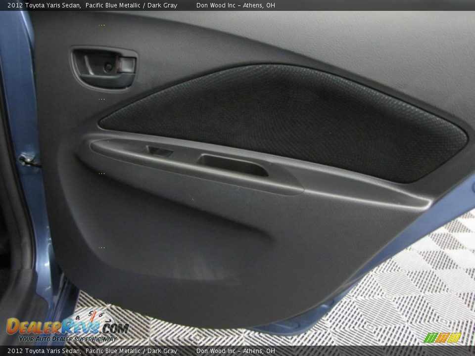 2012 Toyota Yaris Sedan Pacific Blue Metallic / Dark Gray Photo #13