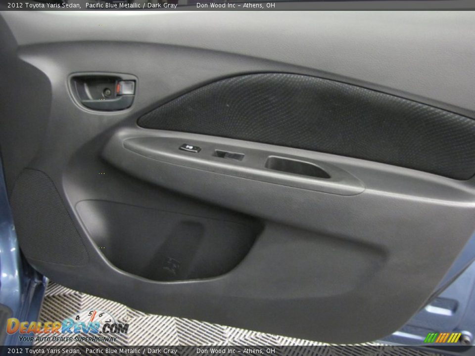 2012 Toyota Yaris Sedan Pacific Blue Metallic / Dark Gray Photo #14