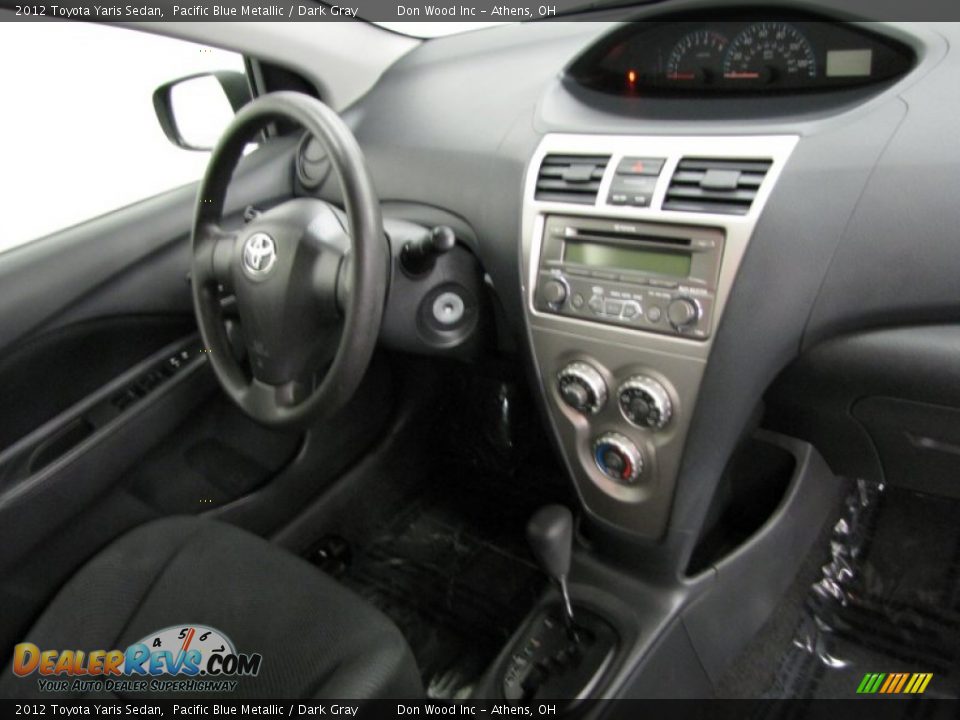 2012 Toyota Yaris Sedan Pacific Blue Metallic / Dark Gray Photo #18