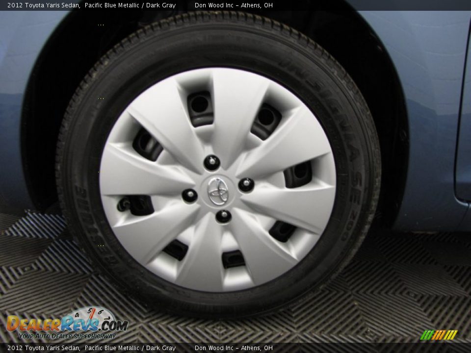 2012 Toyota Yaris Sedan Pacific Blue Metallic / Dark Gray Photo #22