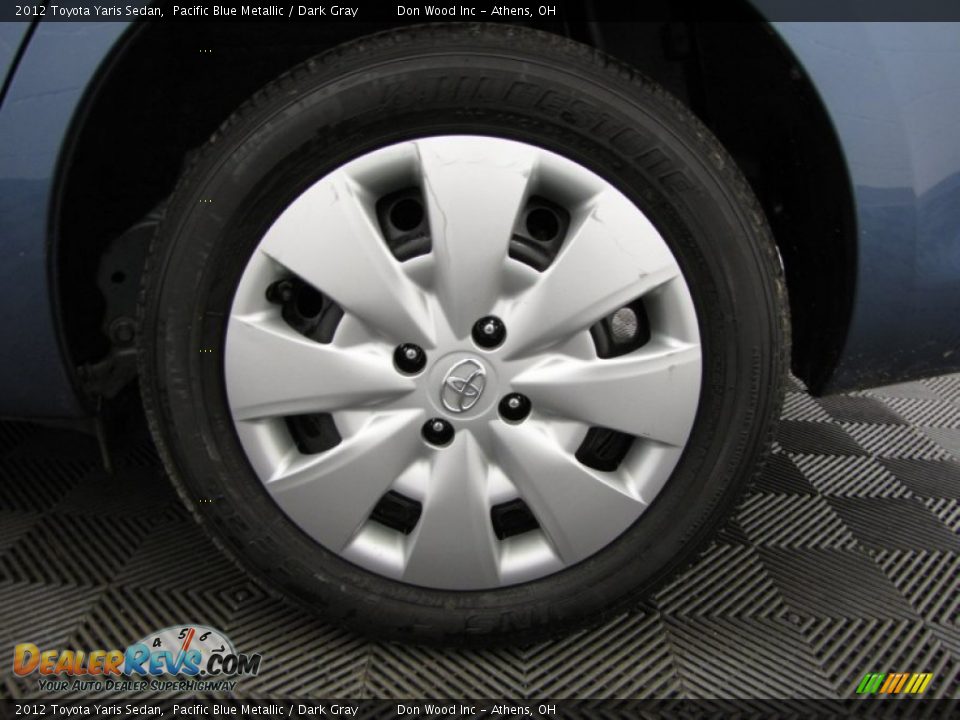 2012 Toyota Yaris Sedan Pacific Blue Metallic / Dark Gray Photo #23