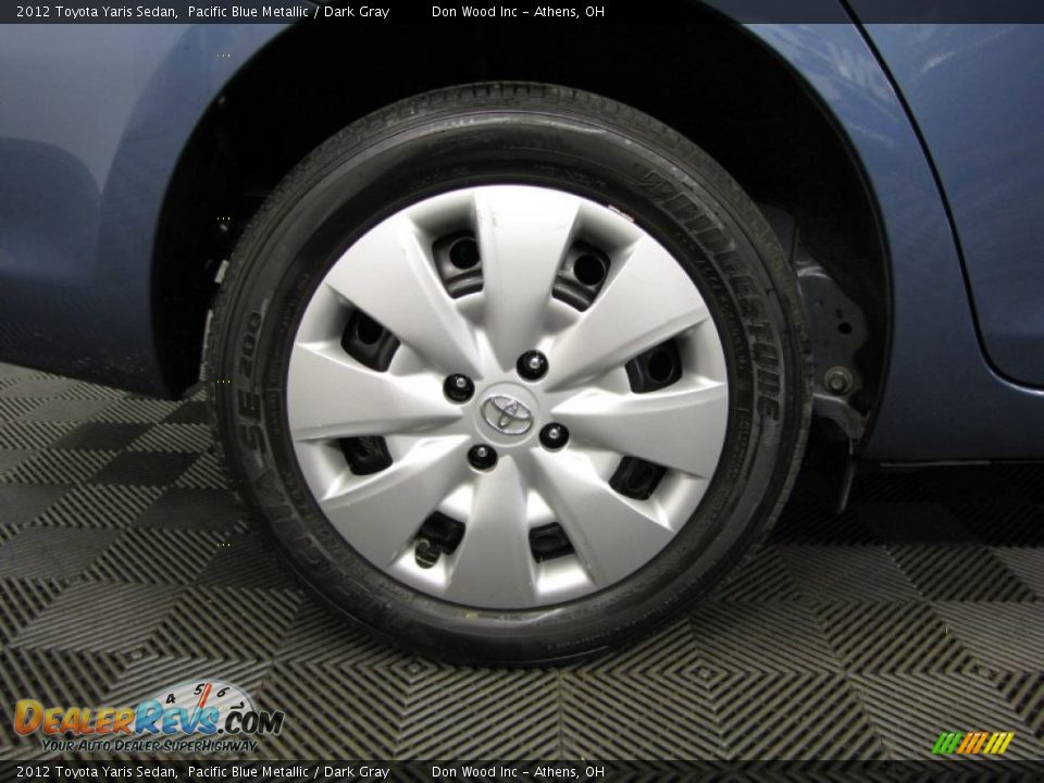 2012 Toyota Yaris Sedan Pacific Blue Metallic / Dark Gray Photo #24