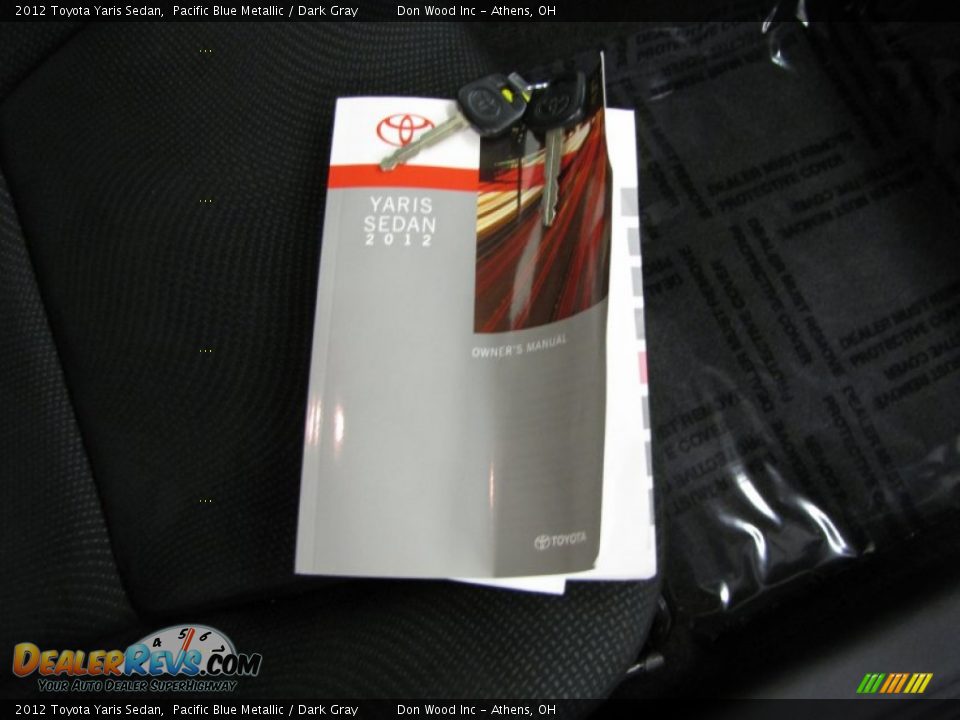 2012 Toyota Yaris Sedan Pacific Blue Metallic / Dark Gray Photo #26