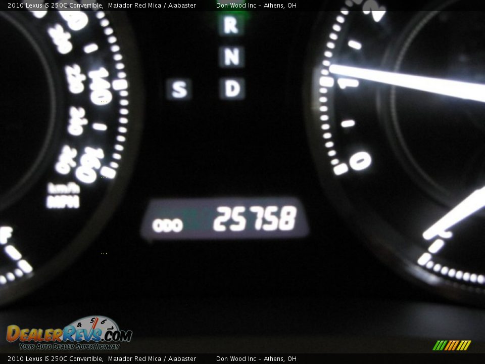 2010 Lexus IS 250C Convertible Matador Red Mica / Alabaster Photo #23