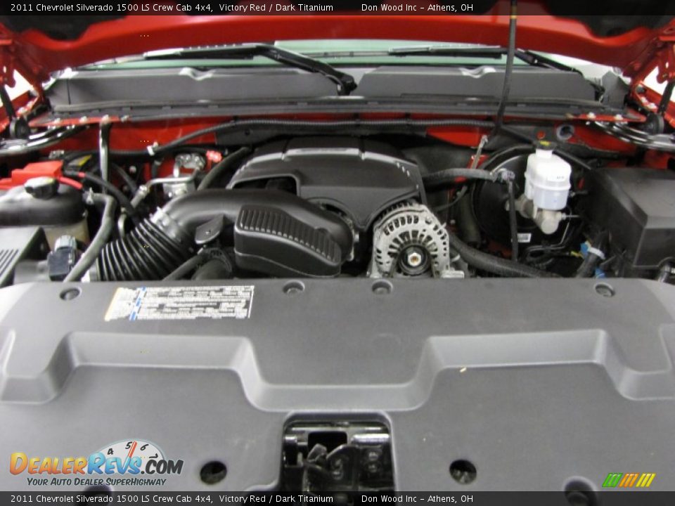 2011 Chevrolet Silverado 1500 LS Crew Cab 4x4 Victory Red / Dark Titanium Photo #5