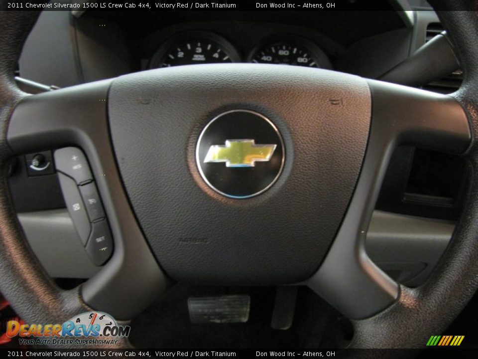 2011 Chevrolet Silverado 1500 LS Crew Cab 4x4 Victory Red / Dark Titanium Photo #15
