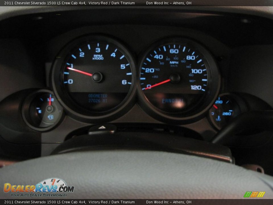 2011 Chevrolet Silverado 1500 LS Crew Cab 4x4 Victory Red / Dark Titanium Photo #18