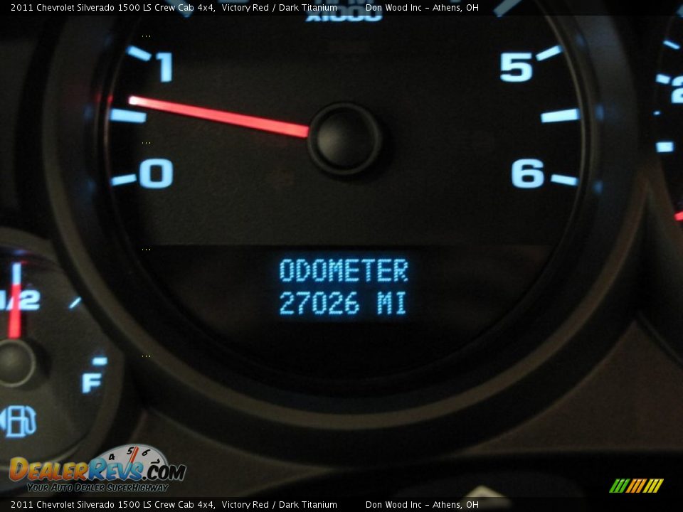 2011 Chevrolet Silverado 1500 LS Crew Cab 4x4 Victory Red / Dark Titanium Photo #19