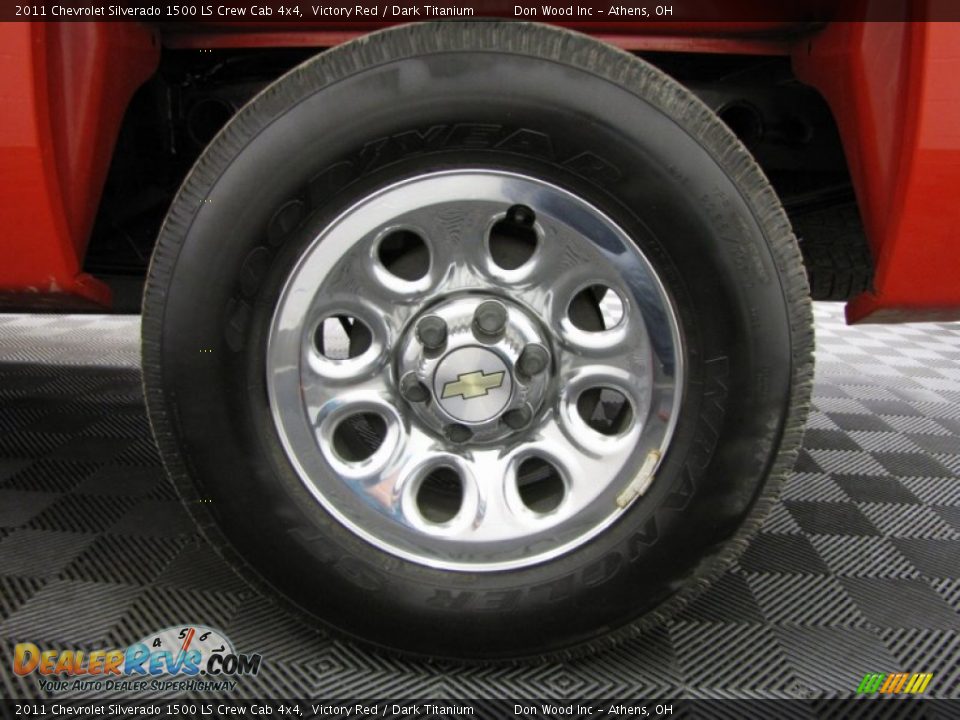 2011 Chevrolet Silverado 1500 LS Crew Cab 4x4 Victory Red / Dark Titanium Photo #23
