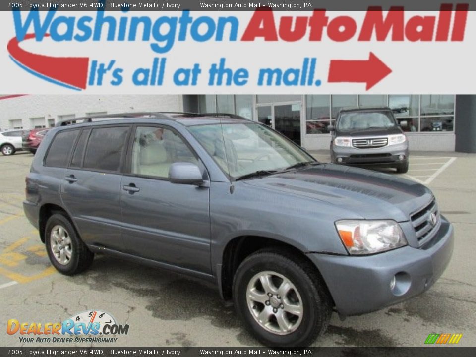 2005 Toyota Highlander V6 4WD Bluestone Metallic / Ivory Photo #1