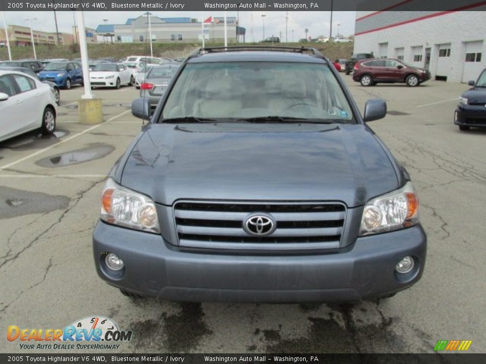 2005 Toyota Highlander V6 4WD Bluestone Metallic / Ivory Photo #4