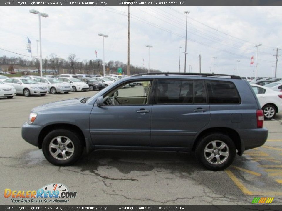2005 Toyota Highlander V6 4WD Bluestone Metallic / Ivory Photo #6