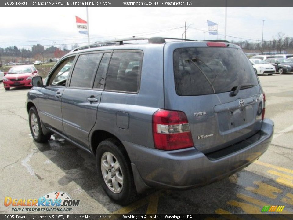 2005 Toyota Highlander V6 4WD Bluestone Metallic / Ivory Photo #8