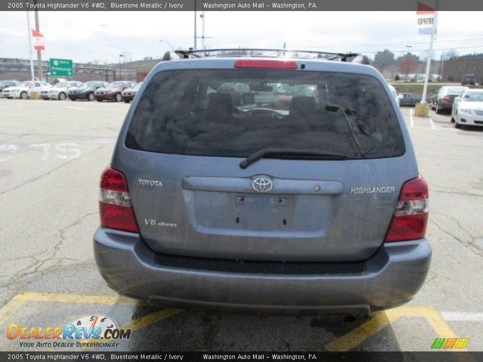 2005 Toyota Highlander V6 4WD Bluestone Metallic / Ivory Photo #9