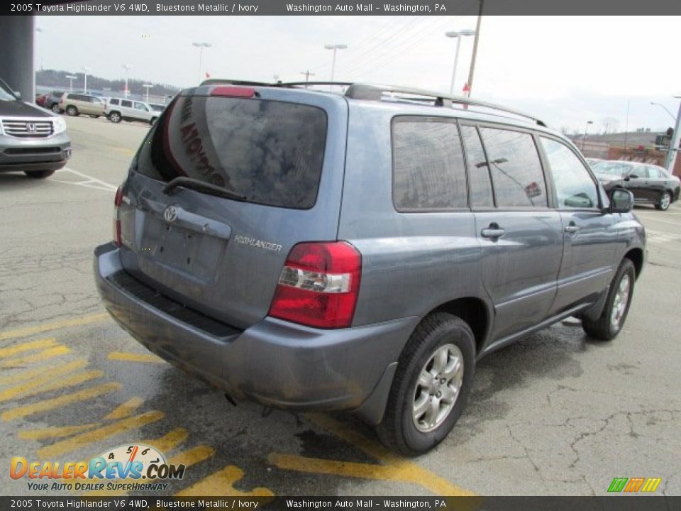 2005 Toyota Highlander V6 4WD Bluestone Metallic / Ivory Photo #10