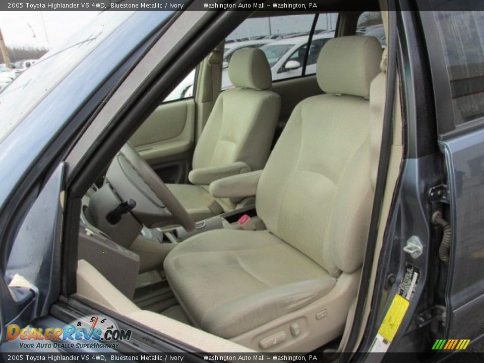 2005 Toyota Highlander V6 4WD Bluestone Metallic / Ivory Photo #11