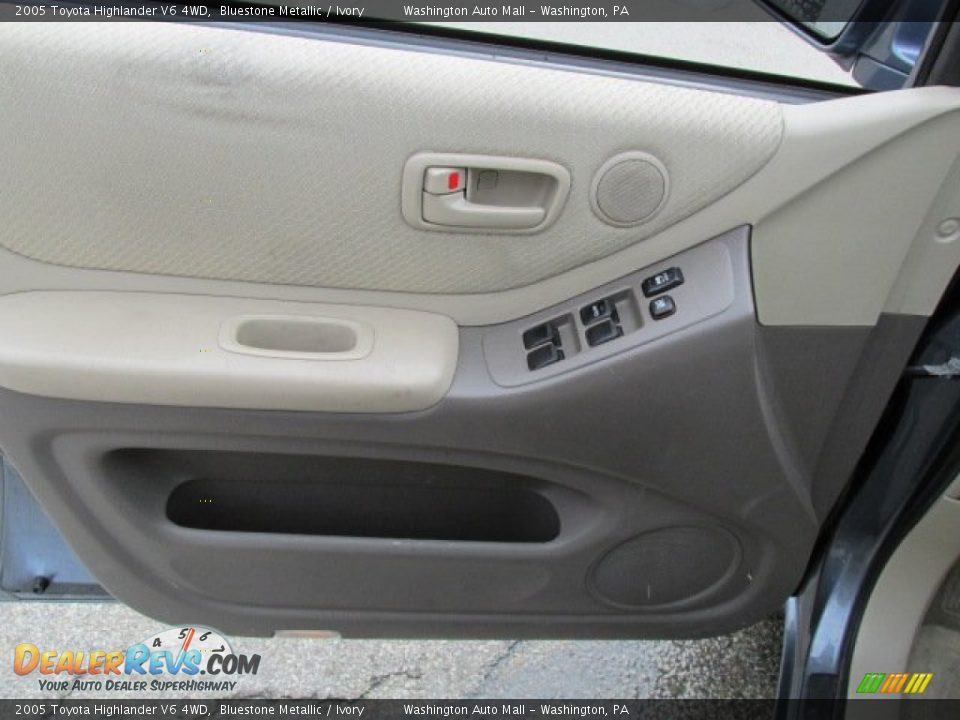 2005 Toyota Highlander V6 4WD Bluestone Metallic / Ivory Photo #14