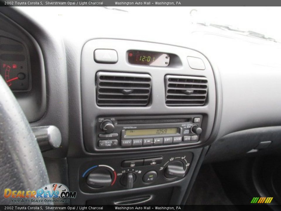 2002 Toyota Corolla S Silverstream Opal / Light Charcoal Photo #15