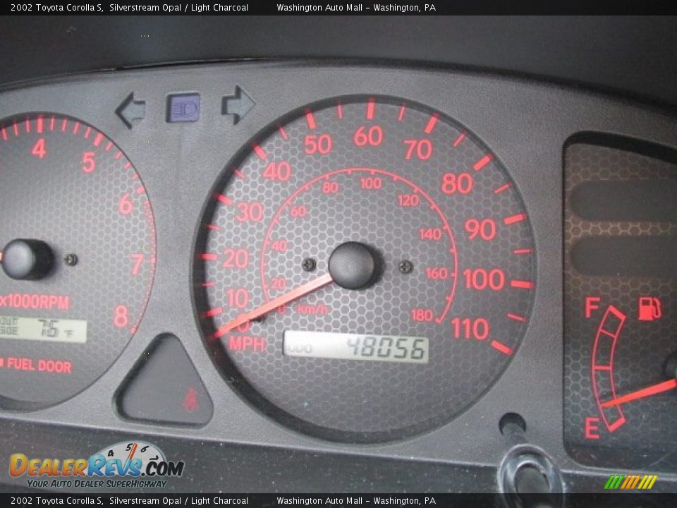 2002 Toyota Corolla S Silverstream Opal / Light Charcoal Photo #20