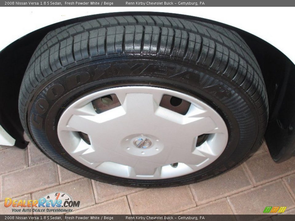 2008 Nissan Versa 1.8 S Sedan Fresh Powder White / Beige Photo #4