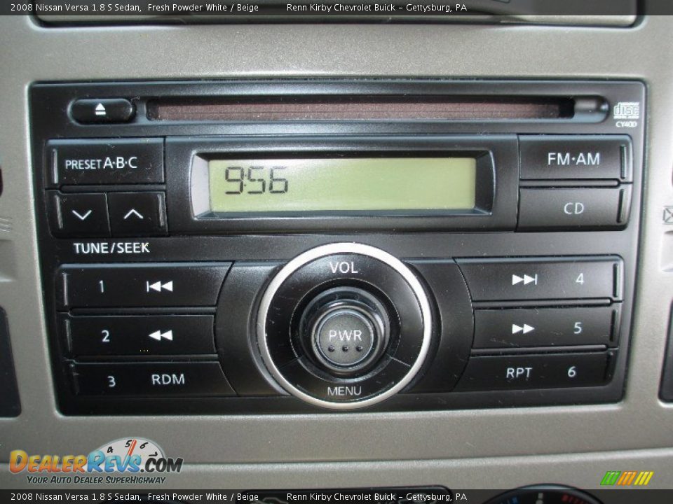 2008 Nissan Versa 1.8 S Sedan Fresh Powder White / Beige Photo #9