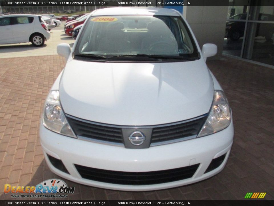 2008 Nissan Versa 1.8 S Sedan Fresh Powder White / Beige Photo #15