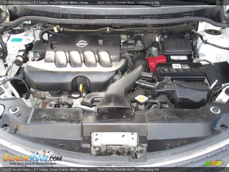 2008 Nissan Versa 1.8 S Sedan Fresh Powder White / Beige Photo #16