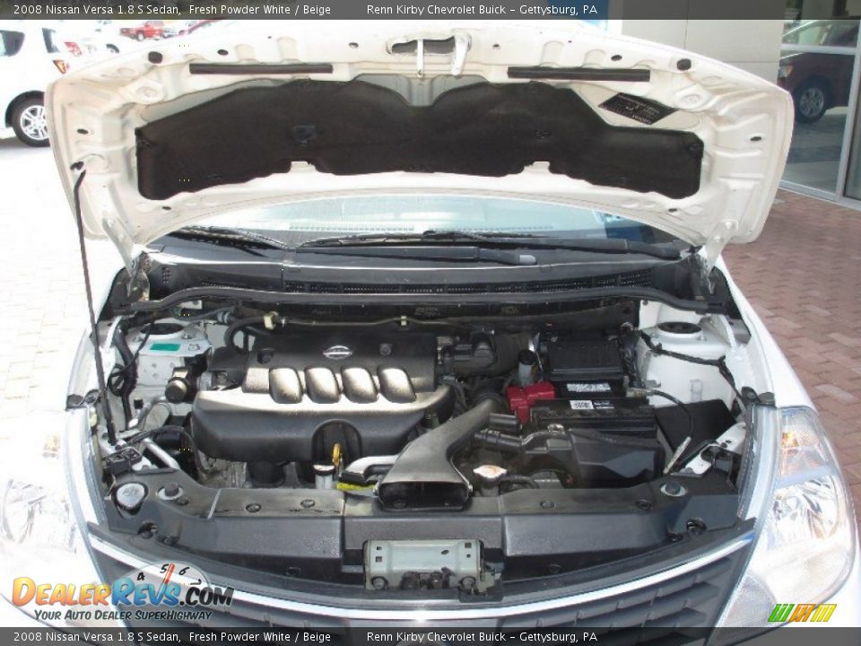 2008 Nissan Versa 1.8 S Sedan Fresh Powder White / Beige Photo #17
