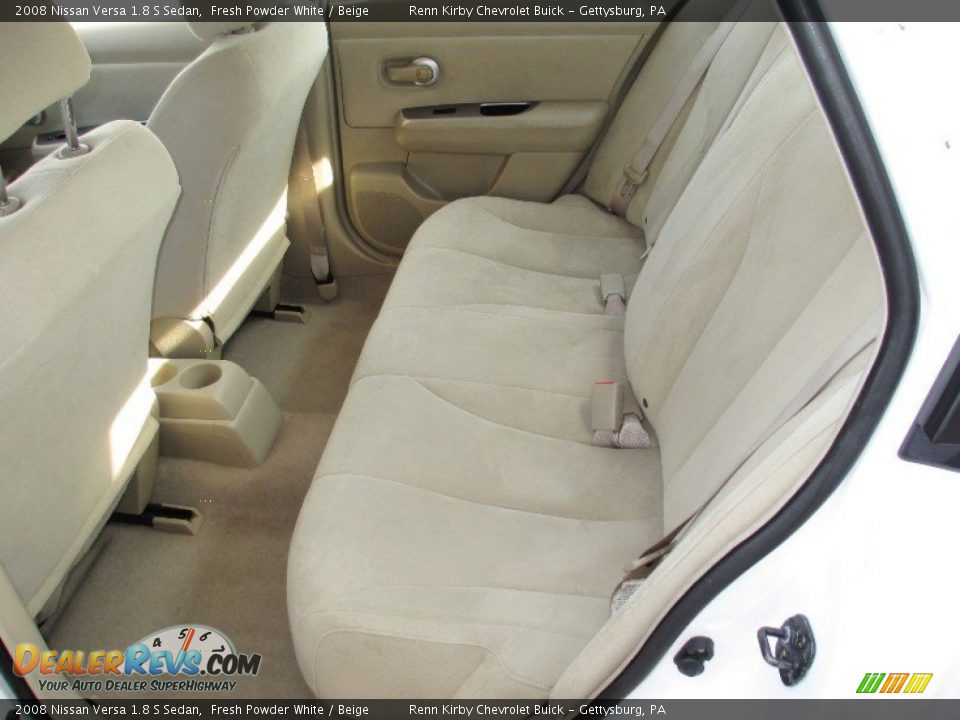 2008 Nissan Versa 1.8 S Sedan Fresh Powder White / Beige Photo #20