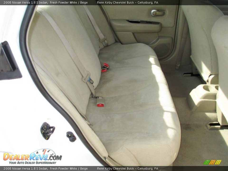 2008 Nissan Versa 1.8 S Sedan Fresh Powder White / Beige Photo #21