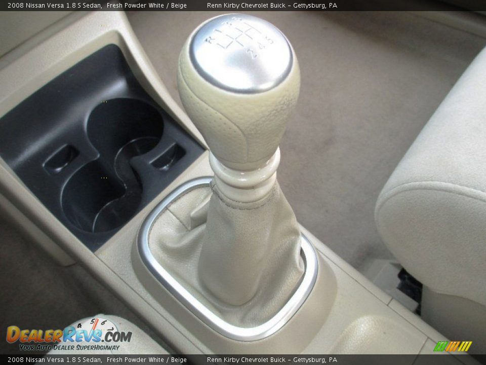 2008 Nissan Versa 1.8 S Sedan Fresh Powder White / Beige Photo #23