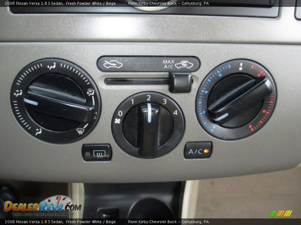 2008 Nissan Versa 1.8 S Sedan Fresh Powder White / Beige Photo #24