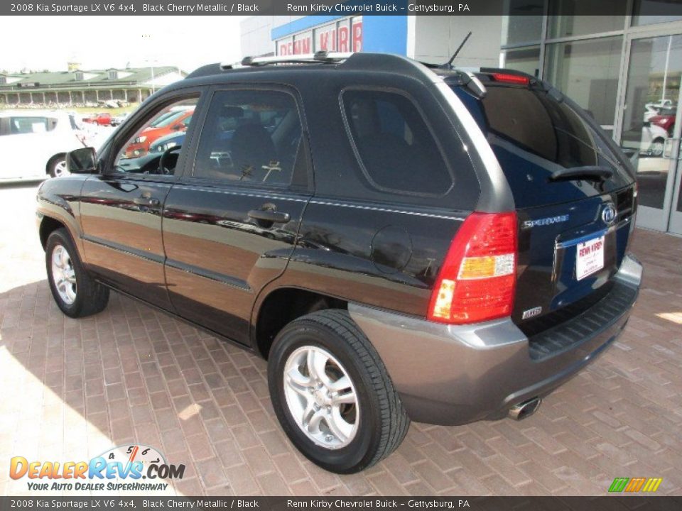 2008 Kia Sportage LX V6 4x4 Black Cherry Metallic / Black Photo #2