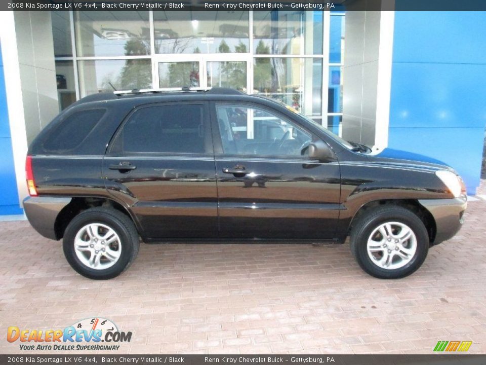 2008 Kia Sportage LX V6 4x4 Black Cherry Metallic / Black Photo #3