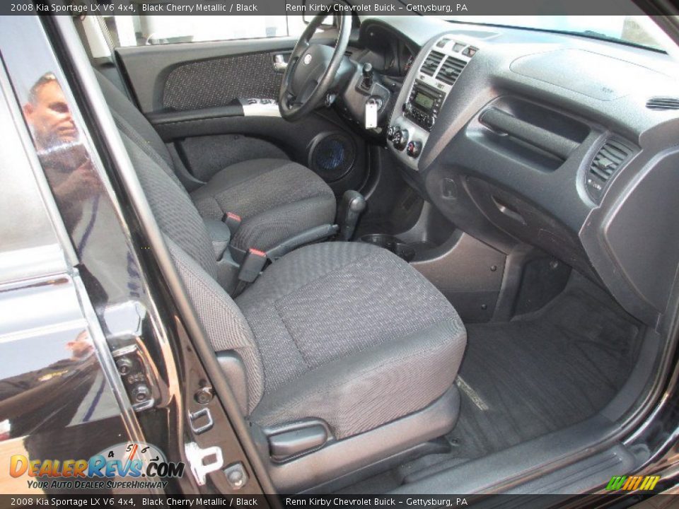 2008 Kia Sportage LX V6 4x4 Black Cherry Metallic / Black Photo #7