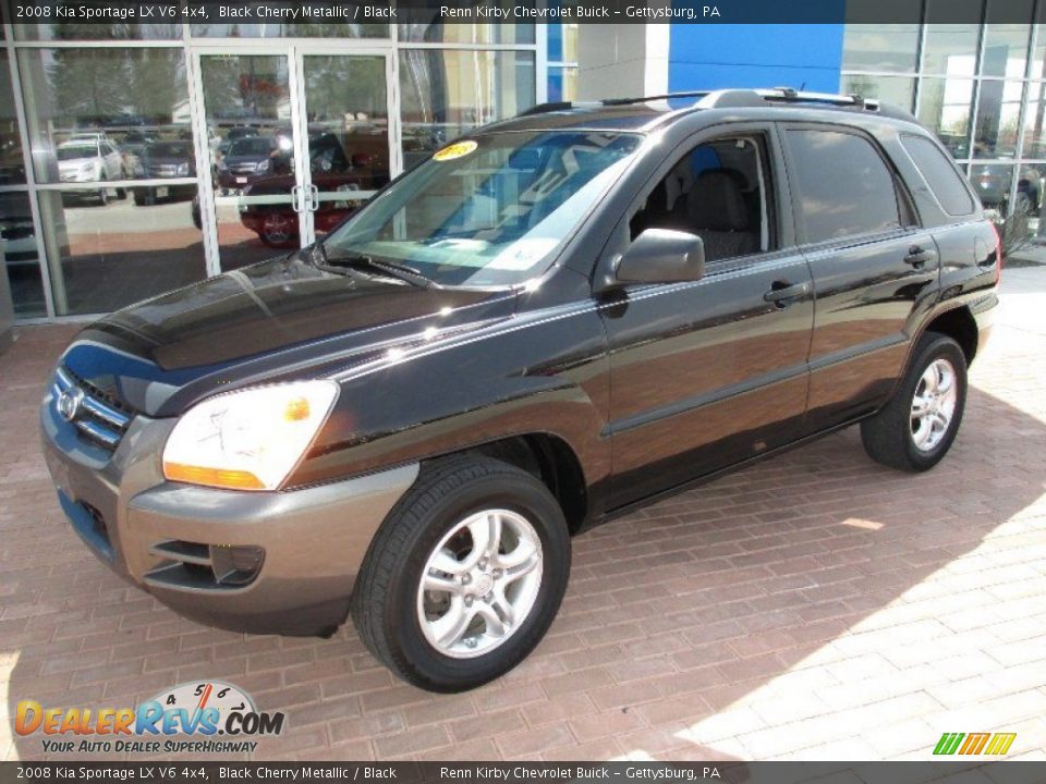 2008 Kia Sportage LX V6 4x4 Black Cherry Metallic / Black Photo #10