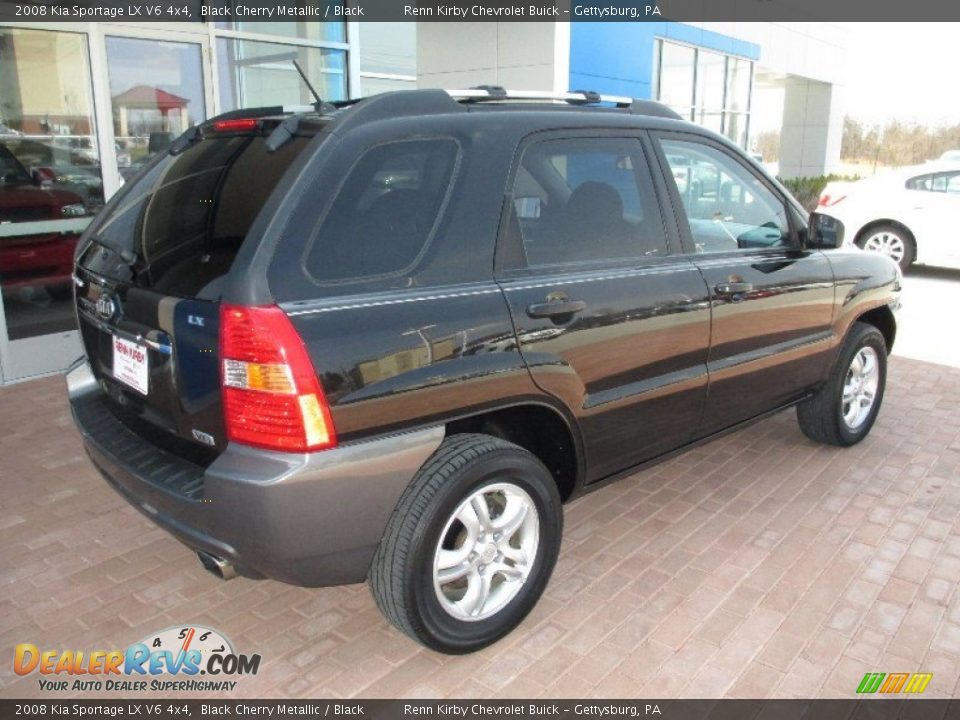 2008 Kia Sportage LX V6 4x4 Black Cherry Metallic / Black Photo #11