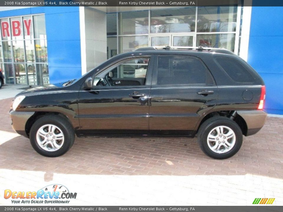 2008 Kia Sportage LX V6 4x4 Black Cherry Metallic / Black Photo #13