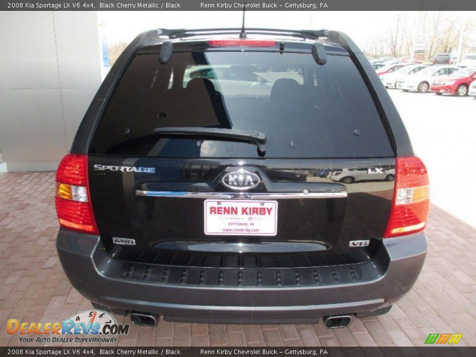 2008 Kia Sportage LX V6 4x4 Black Cherry Metallic / Black Photo #14