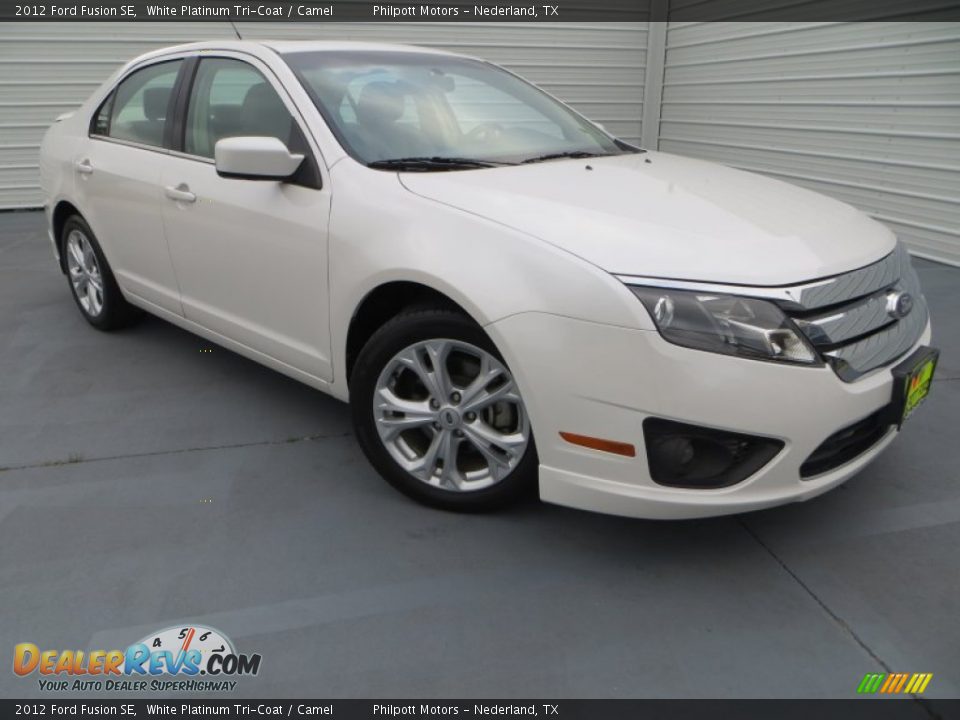 2012 Ford Fusion SE White Platinum Tri-Coat / Camel Photo #2